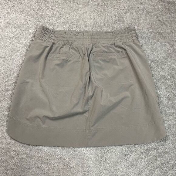 Athleta Womens Size 8 Athletic Skirt Skort Gray Large Zip Pockets Elastic Waist - Picture 3 of 4